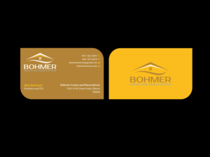 Business Card Design by Creations Box 2015 for Bohmer Homes and Renovations  | Design: #14281625