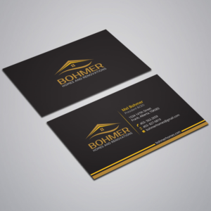 Business Card Design by Right_D for Bohmer Homes and Renovations  | Design: #14263153