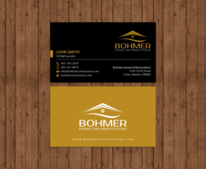 Business Card Design by chandrayaan.creative for Bohmer Homes and Renovations  | Design: #14250999