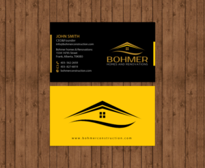 Business Card Design by chandrayaan.creative for Bohmer Homes and Renovations  | Design: #14251003