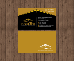 Visitenkarten-Design von chandrayaan.creative für Bohmer Homes and Renovations  | Design: #14253056