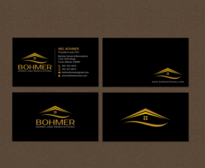 Visitenkarten-Design von chandrayaan.creative für Bohmer Homes and Renovations  | Design: #14278917