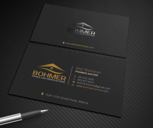 Business Card Design by Graphic Flame for Bohmer Homes and Renovations  | Design: #14352226