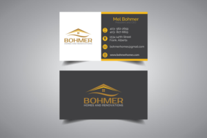 Business Card Design by promax58 for Bohmer Homes and Renovations  | Design: #14274410