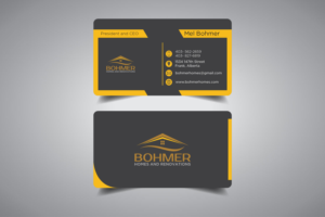 Diseño de Tarjeta de Presentación por promax58 para Bohmer Homes and Renovations  | Diseño #14303499
