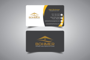 Business Card Design by promax58 for Bohmer Homes and Renovations  | Design: #14329511