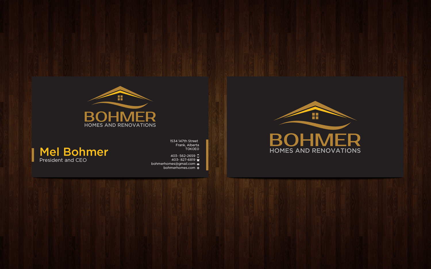 Design de Carte de Visite par Cun pour Bohmer Homes and Renovations  | Design #14331932