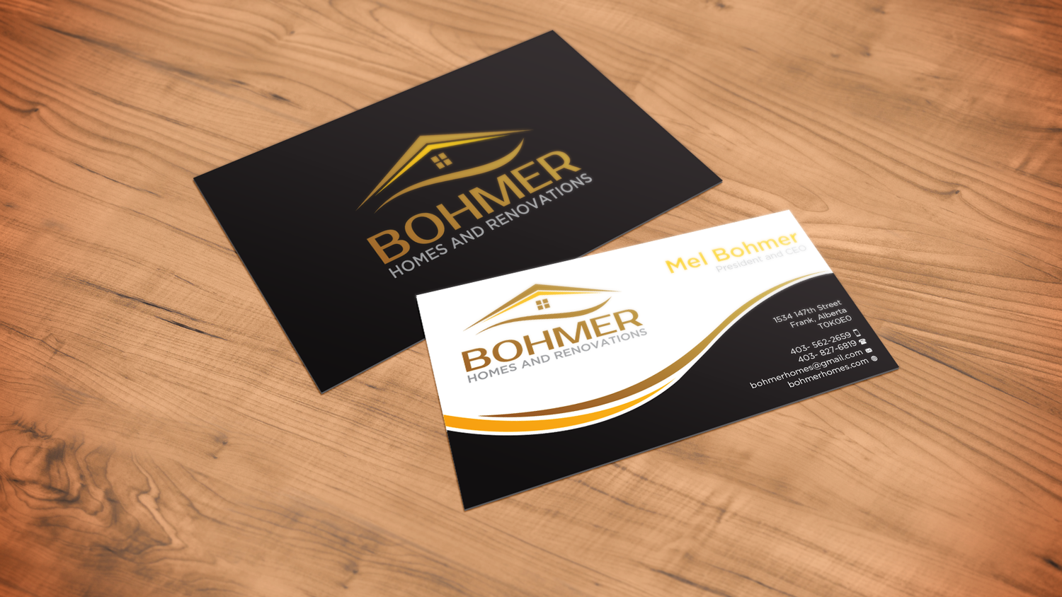 Diseño de Tarjeta de Presentación por Cun para Bohmer Homes and Renovations  | Diseño #14357019