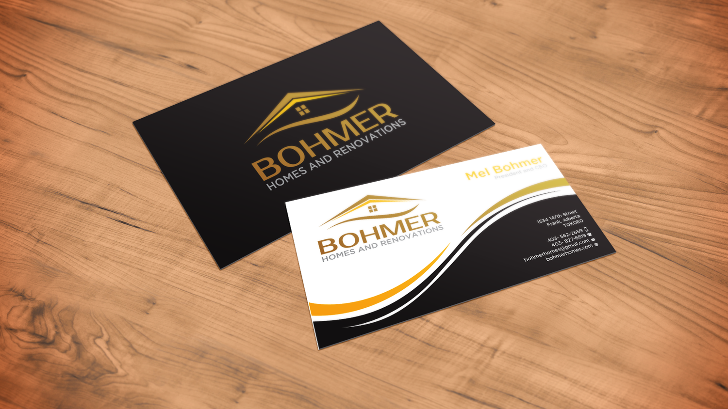 Diseño de Tarjeta de Presentación por Cun para Bohmer Homes and Renovations  | Diseño #14357053