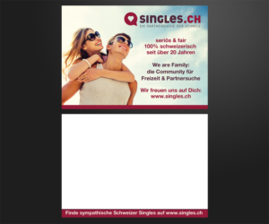Design of Postcards for singles.ch - to promote this online dating platform