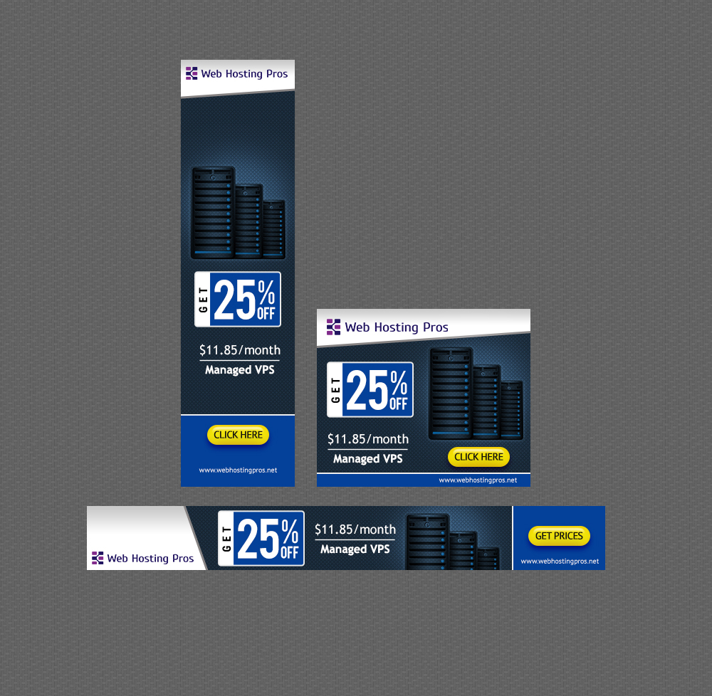 Modern Professional It Company Banner Ad Design For Web Hosting