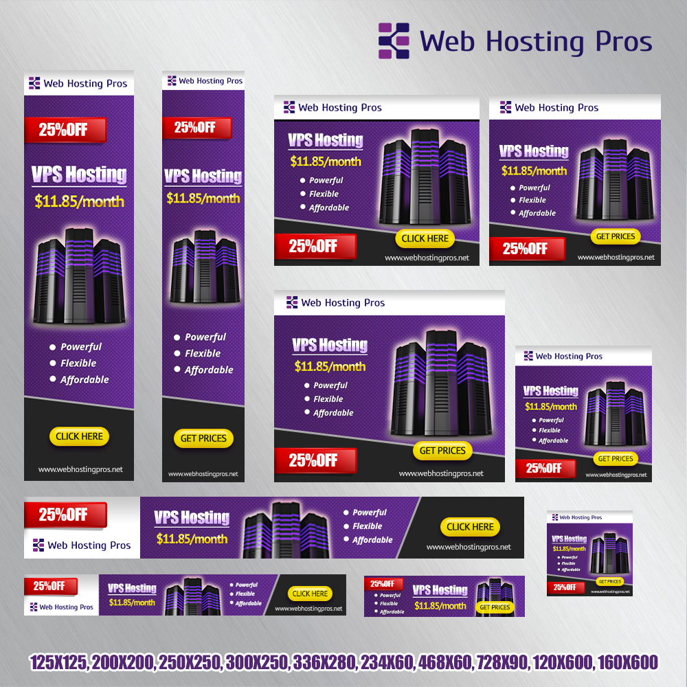 Banner Ad Design by cahkuli for Web Hosting Pros | Design #12962816