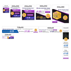 Banner Ad Design by MARS Media for Web Hosting Pros | Design #12970335