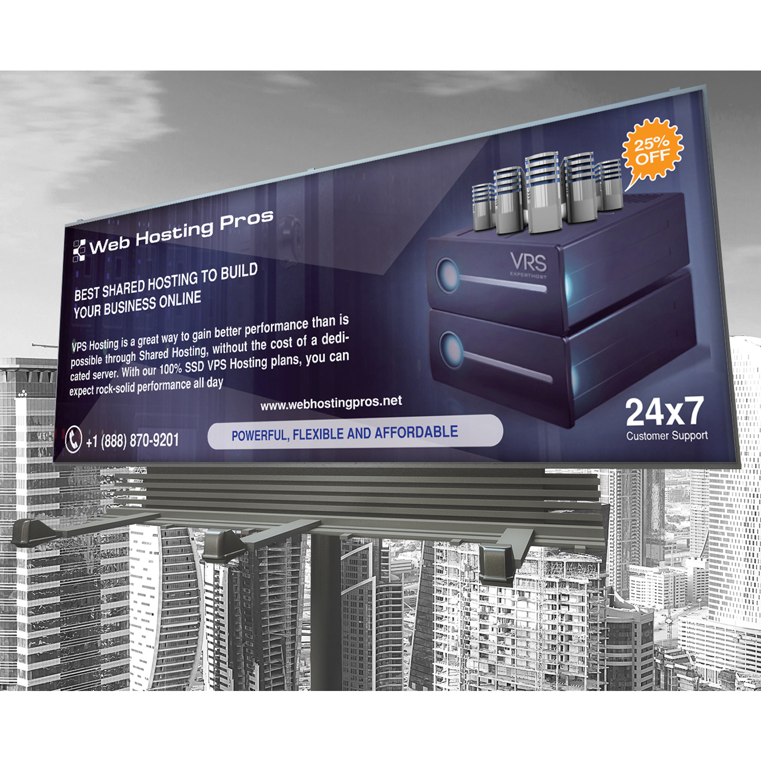 Modern Professional It Company Banner Ad Design For Web Hosting