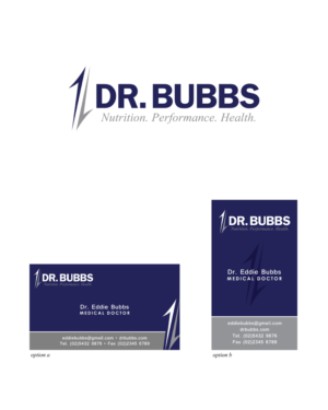 DR BUBBS (top line) Nutrition. Performance. Health. (bottom line) | Logo Design by MoonFeather