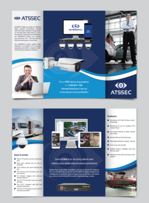 Gatefold CCTV Brochure for vehicle dealerships | Diseño de Brochure por alex989