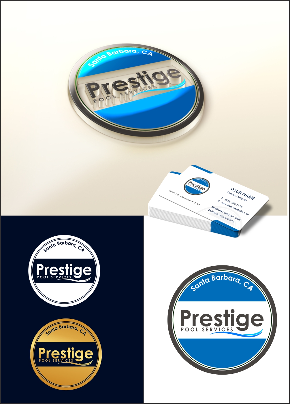 Logo Design by dclawstudio for Prestige Pool Services | Design #12909732
