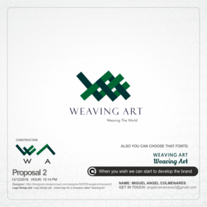 Logo Design by angelcolmenares3 for Weaving Art | Design: #12991268