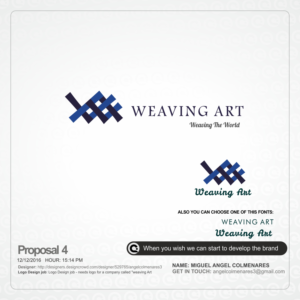 Logo Design by angelcolmenares3 for Weaving Art | Design: #12991269