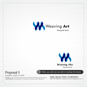 Logo Design by angelcolmenares3 for Weaving Art | Design: #12991271