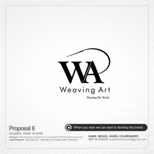 Logo Design by angelcolmenares3 for Weaving Art | Design: #12991291