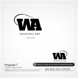 Logo Design by angelcolmenares3 for Weaving Art | Design: #12991292