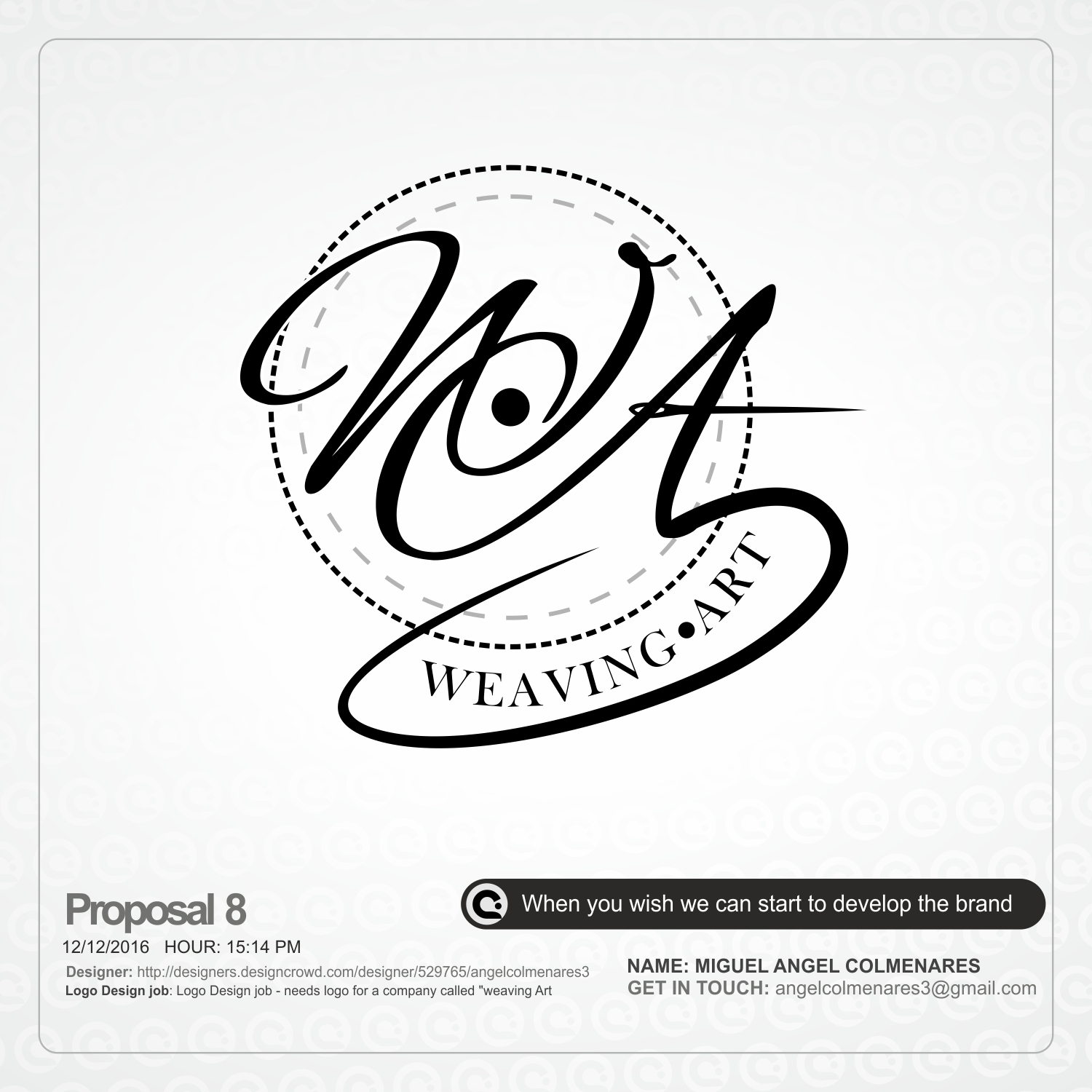 Logo Design by angelcolmenares3 for Weaving Art | Design #12991293