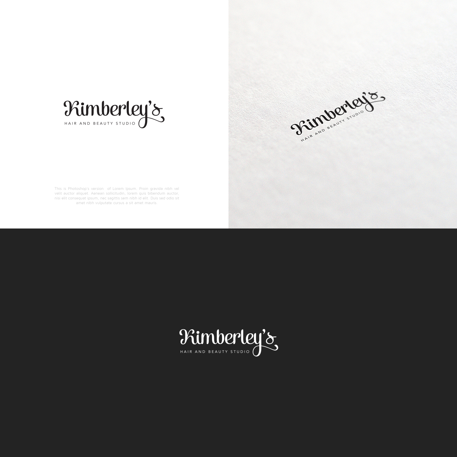 Logo Design by lorixart for Kimberley's hair and beauty studio | Design #12953535