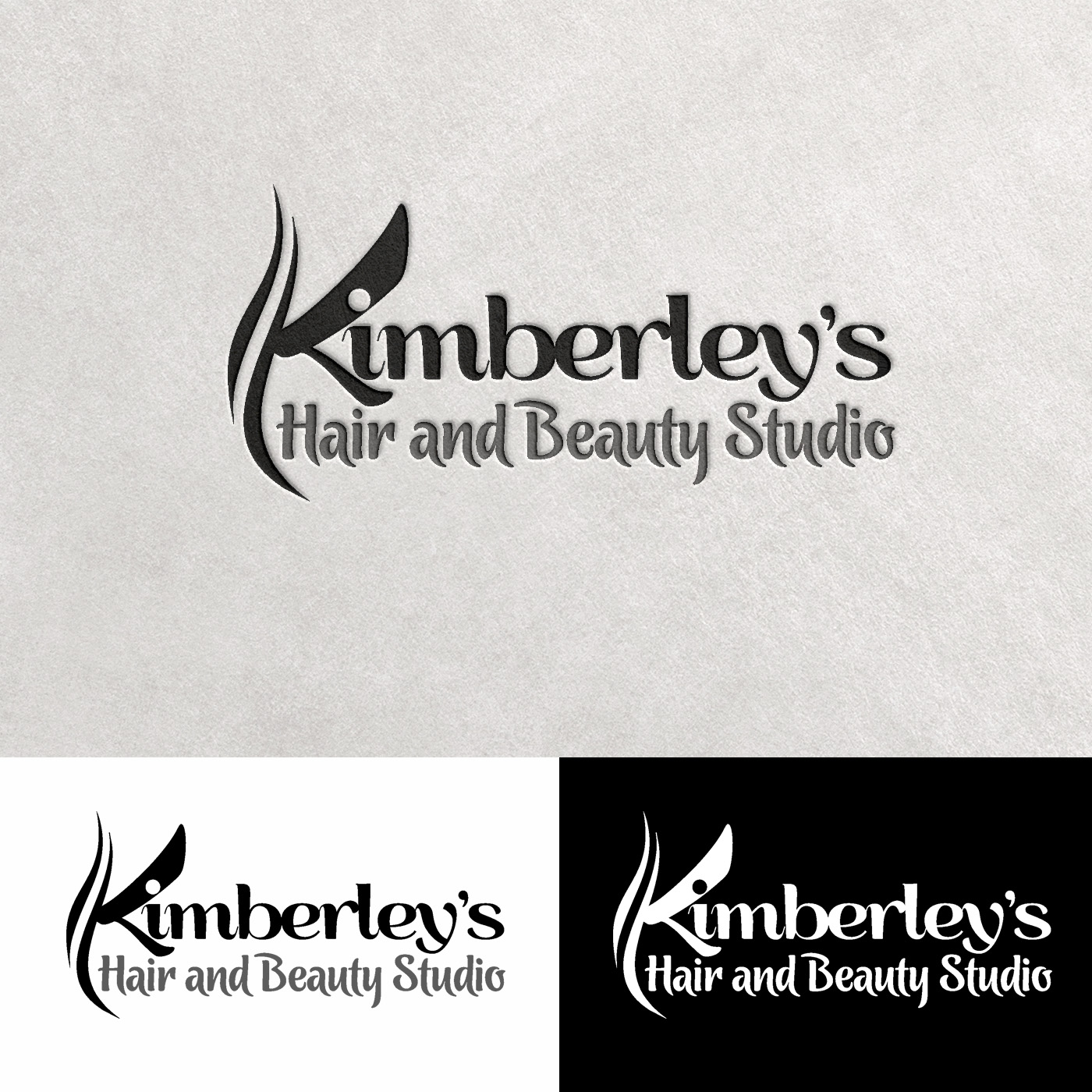 Logo Design by A t t i l a for Kimberley's hair and beauty studio | Design #12892134