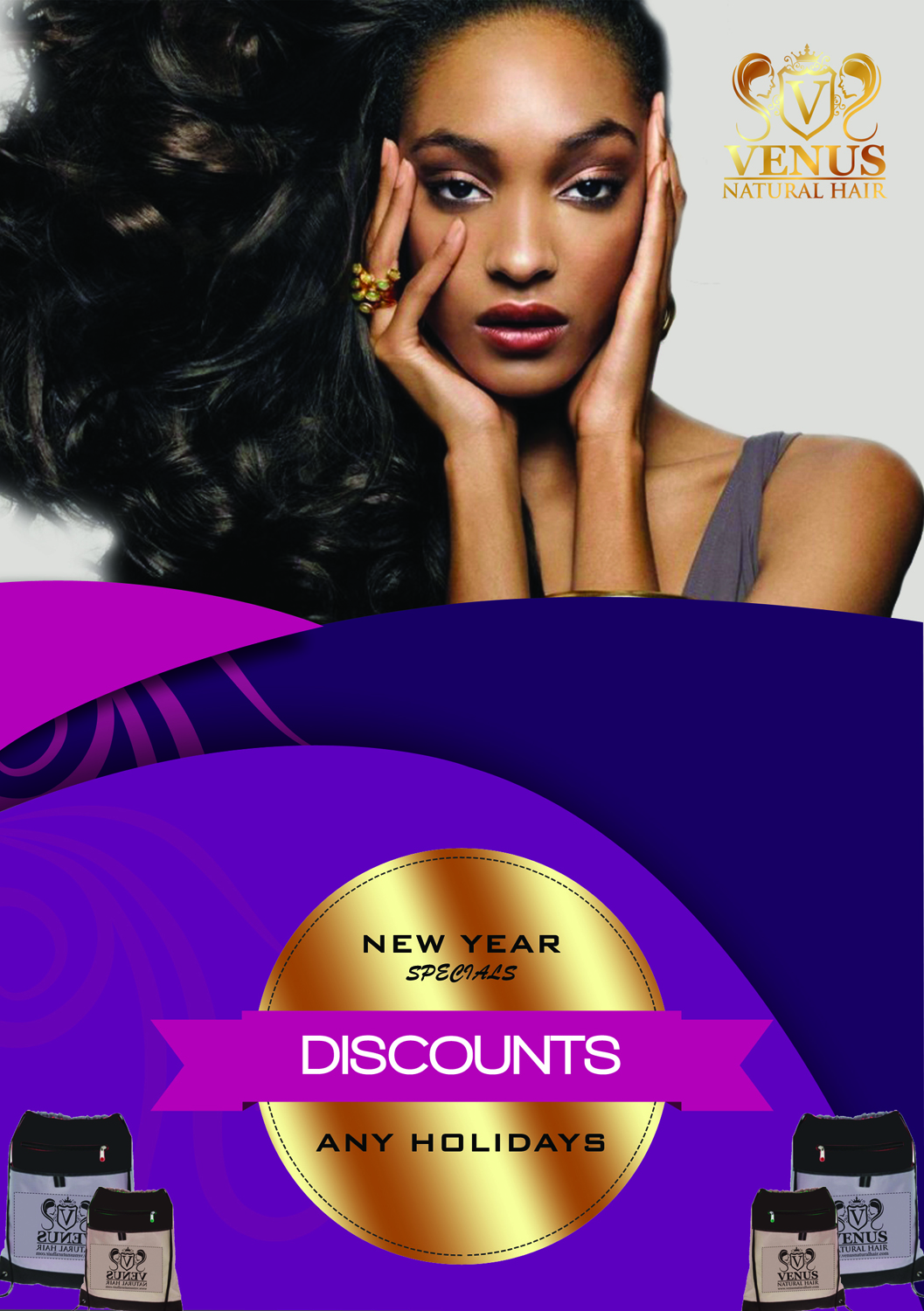 Flyer Design by Jyotsna for Venus Natural Hair | Design #12914604