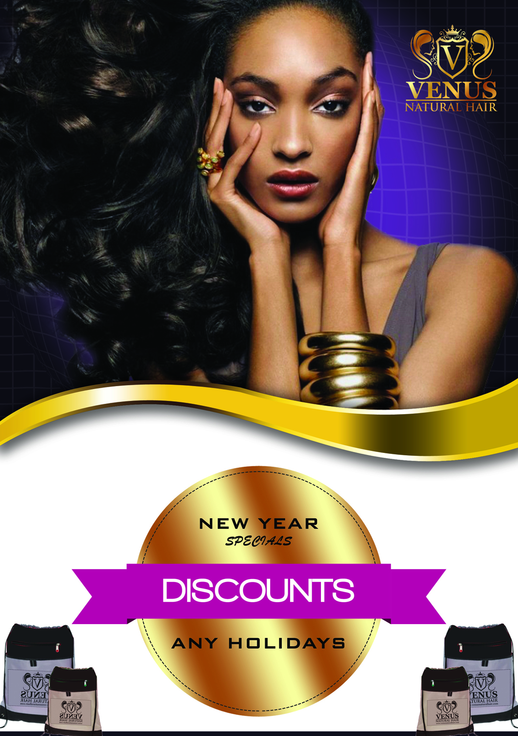 Flyer Design by Jyotsna for Venus Natural Hair | Design #12914605