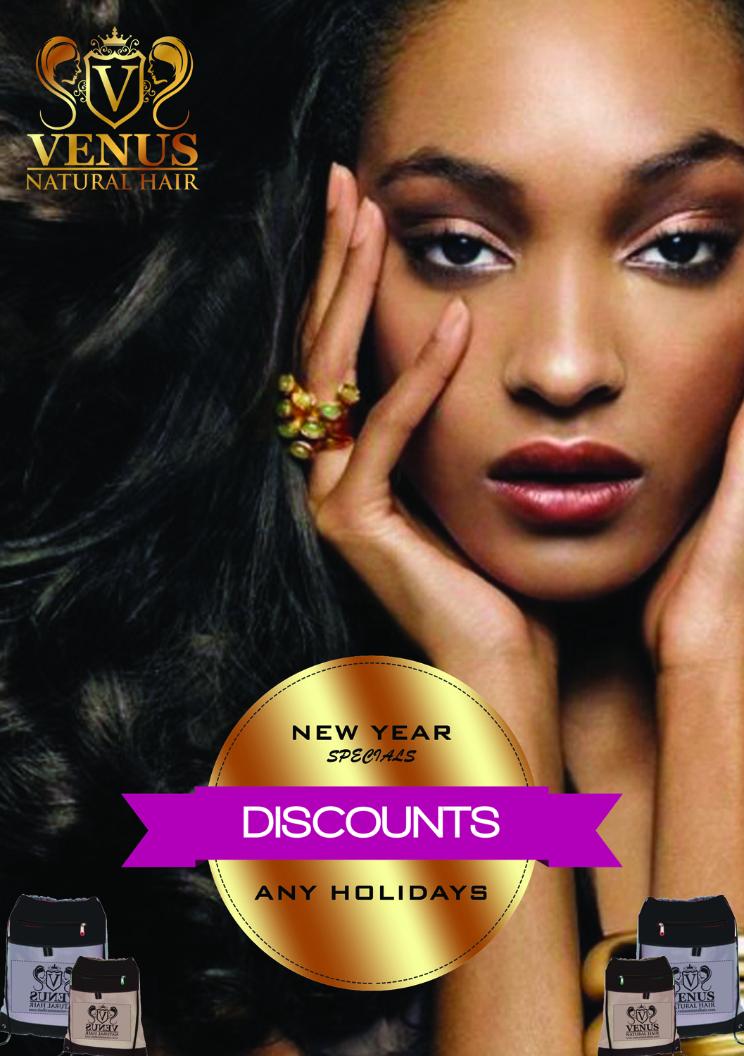 Flyer Design by Jyotsna for Venus Natural Hair | Design #12914607