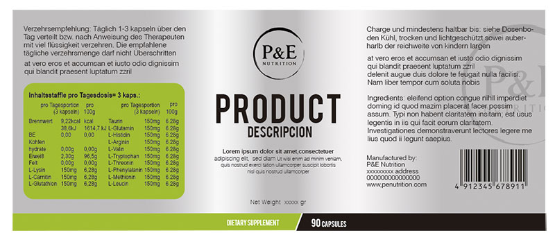 Verpackungs-Design von Soluciones Creativas für P&E Nutrition | Design: #13030305