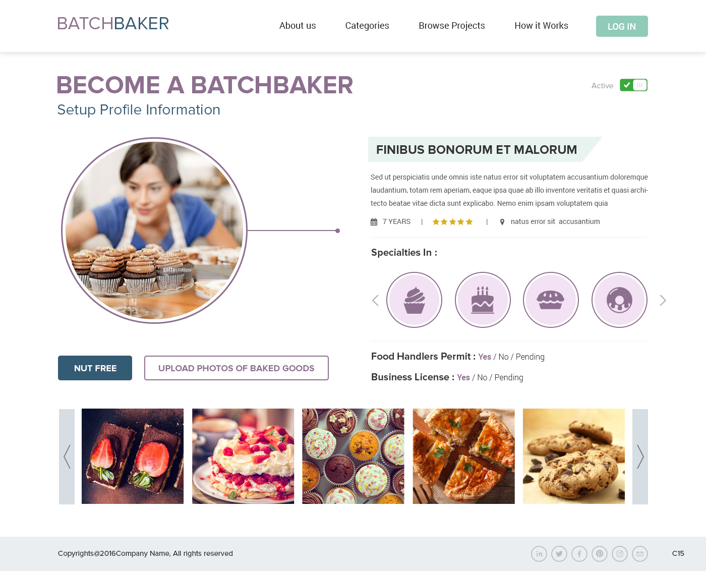 Web Design by pb for BatchBaker.com | Design #12895125