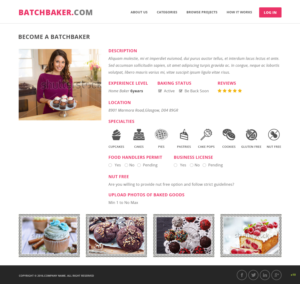 Web Design by pb for BatchBaker.com | Design: #12960533