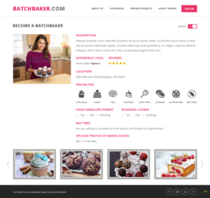 Web Design by pb for BatchBaker.com | Design: #12971489