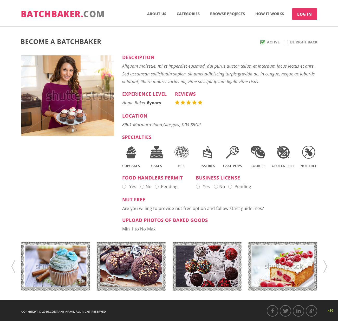 Web Design by pb for BatchBaker.com | Design #13799921