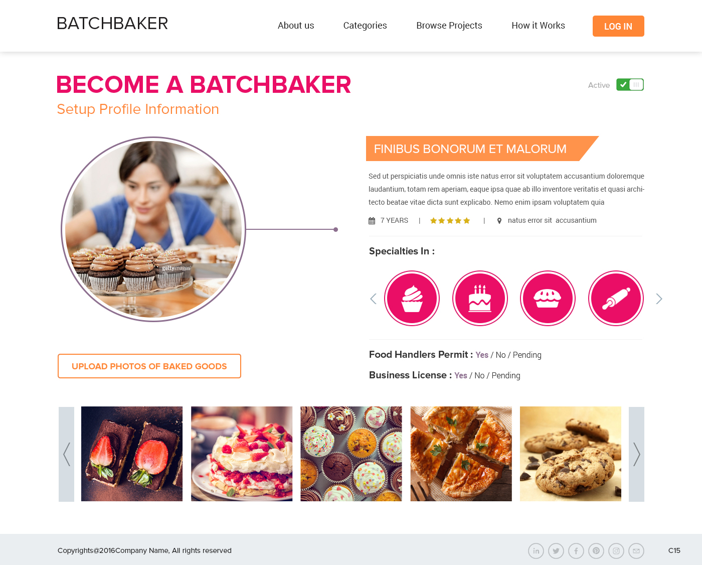 Web Design by pb for BatchBaker.com | Design #13833401