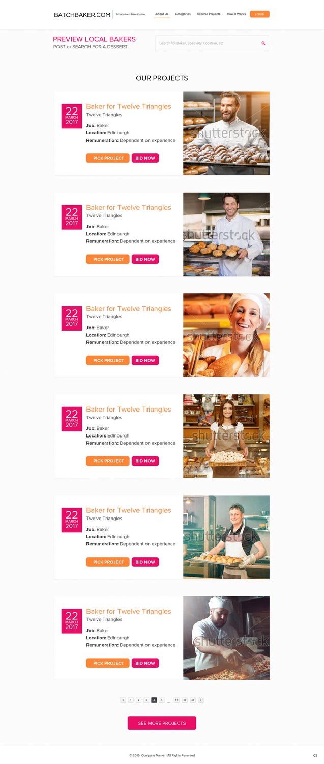 Web Design by pb for BatchBaker.com | Design #13899341