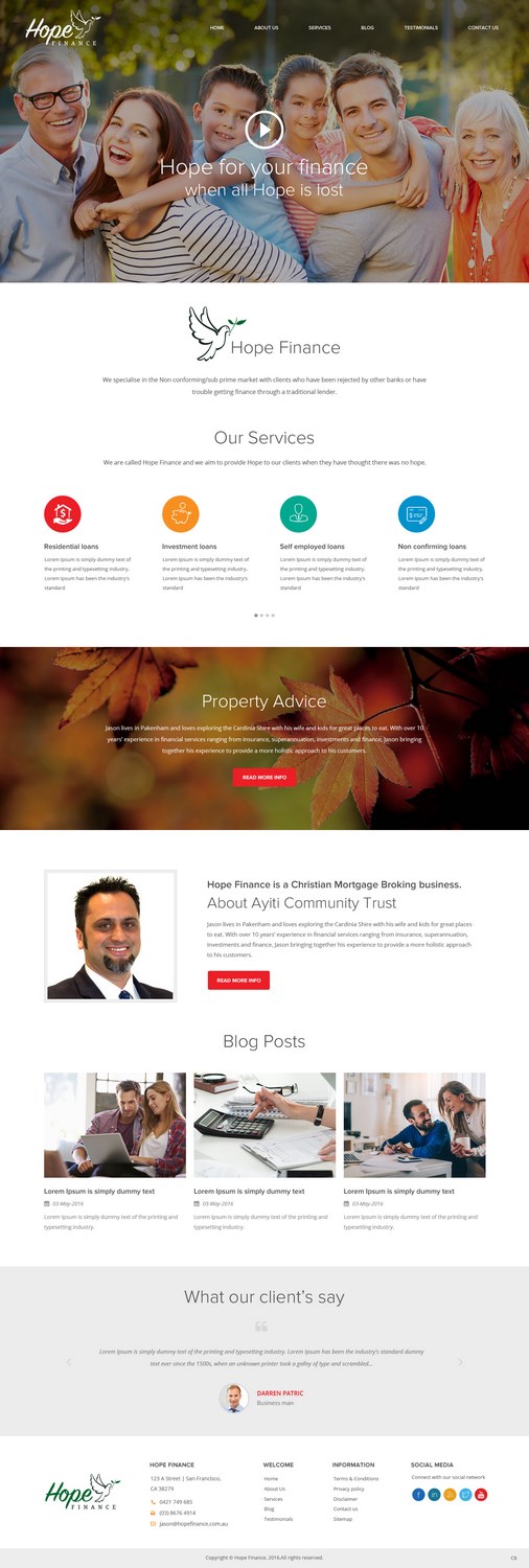 Diseño Web por pb para Hope Finance | Diseño #12894260