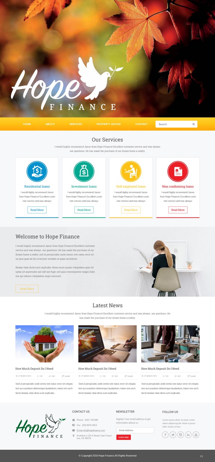 Diseño Web por pb para Hope Finance | Diseño #12894261