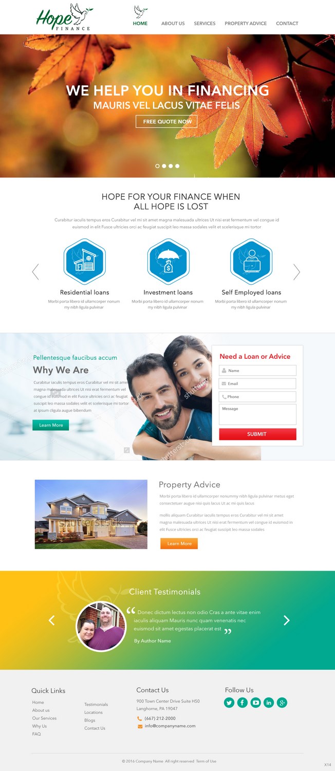 Diseño Web por pb para Hope Finance | Diseño #12894262