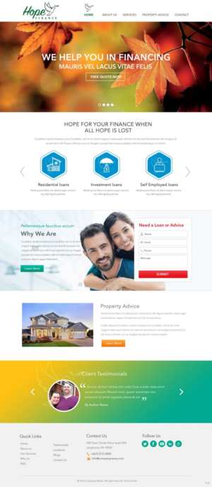 Web Design by pb for Hope Finance | Design: #12894262