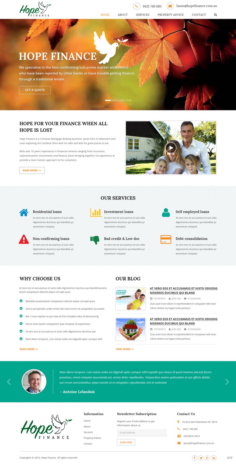 Diseño Web por pb para Hope Finance | Diseño #12894264