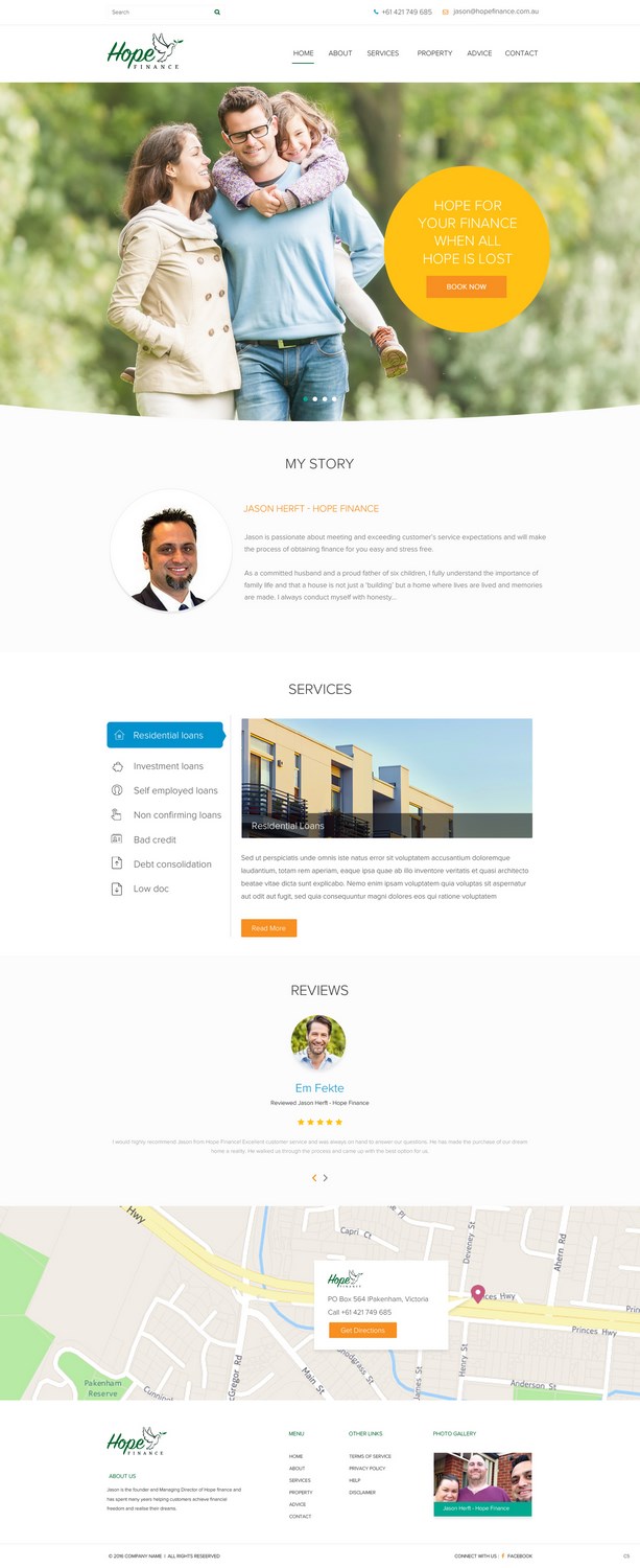 Diseño Web por pb para Hope Finance | Diseño #12894268