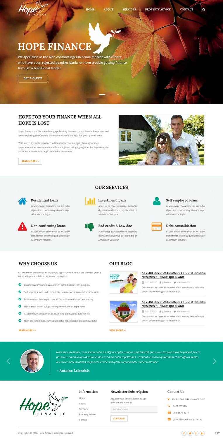 Diseño Web por pb para Hope Finance | Diseño #12921728