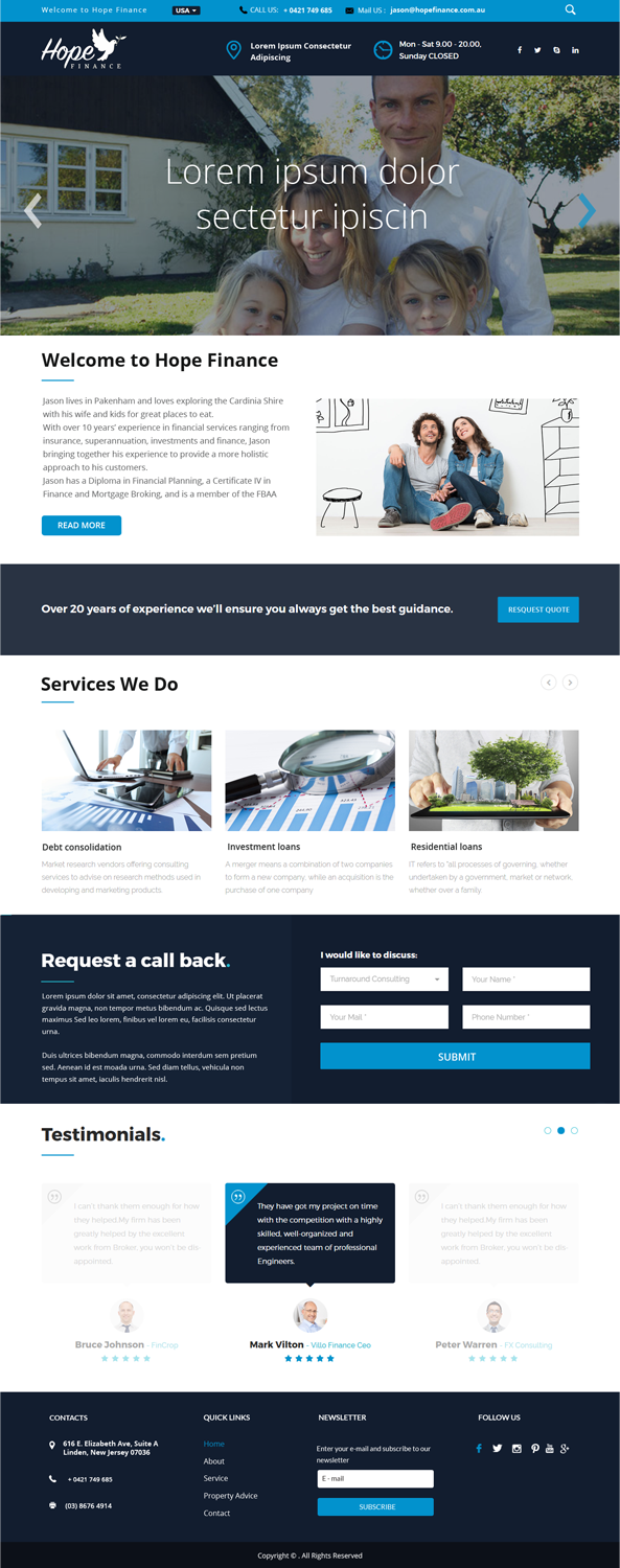 Diseño Web por e-graphics para Hope Finance | Diseño #12891835