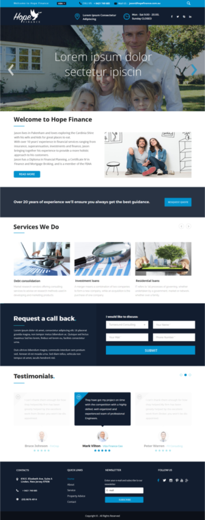 Web Design by e-graphics for Hope Finance | Design: #12891835