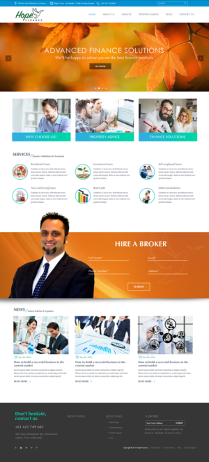 Web Design by creativeweb for Hope Finance | Design: #12902103