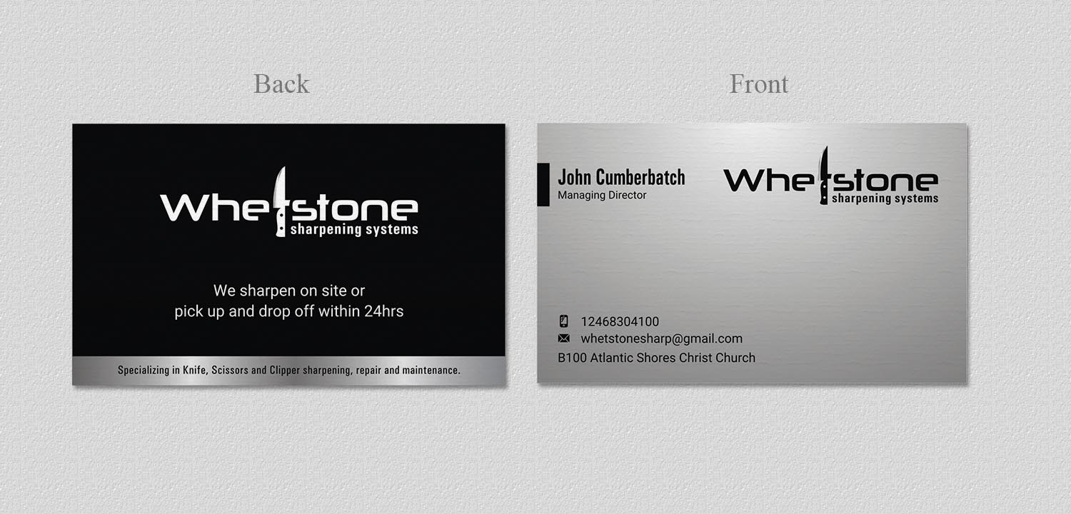 Design de Carte de Visite par INDIAN_Ashok pour Whetstone | Design #12945886